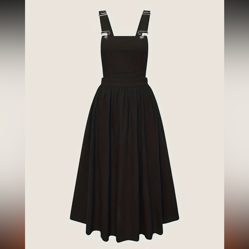 Chic Black Suspender Dress